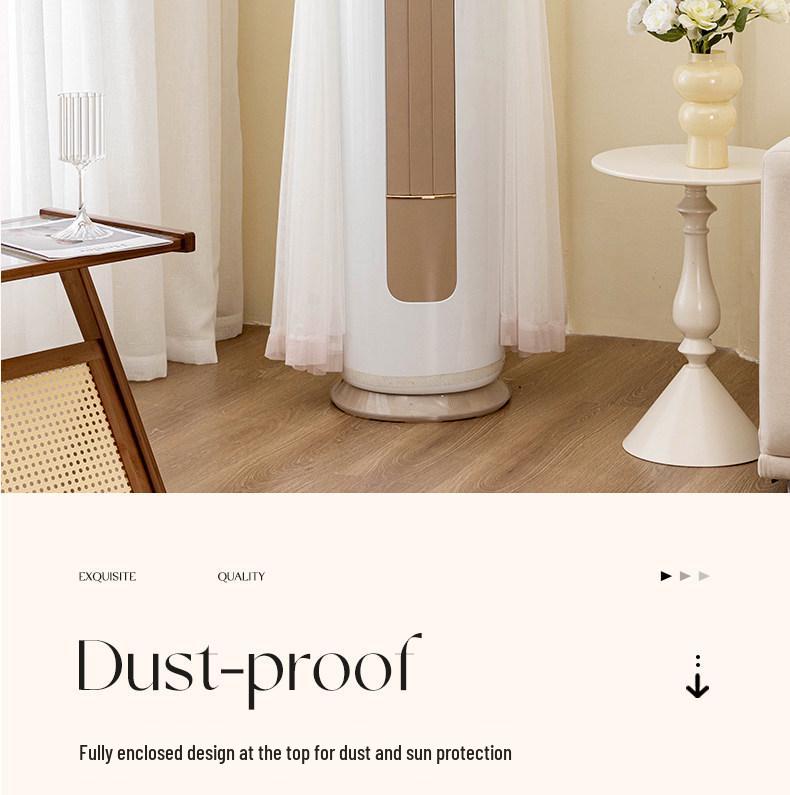 Cylindrical Vertical Air Conditioner Windshield – Anti-Direct Blow, No-Removal, Dust Cover Sleeve.