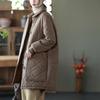 Autumn and Winter Women's Down Cotton Jacket Loose Commuting Retro Parkas