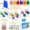 Kinder 600 Stück Set Bausteine Konstruktionsspielzeug - Lernspielset Stem Spielzeug Set Pädagogisches Set Kind Gehirnentwicklung Vorschule Kindergarten Spielzeug