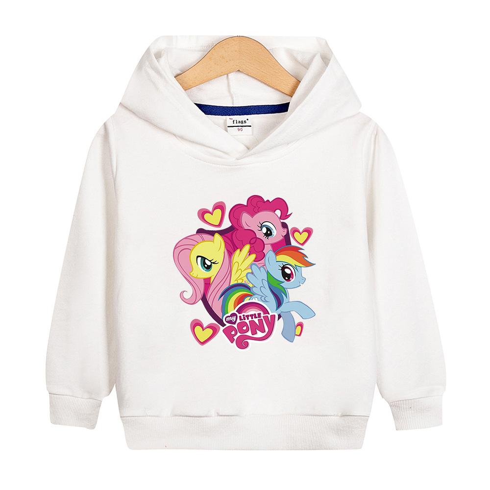 

Милый и симпатичный пуловер с принтом My Little Pony для девочек, повседневный, модный, детский, на осень и зиму, теплый худи 110
