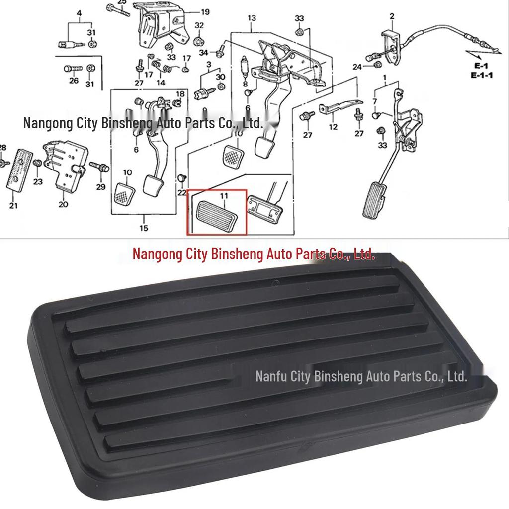 Compatible Honda/Acura Brake Clutch Pedal Pad for Odyssey, Accord, Civic, CR-V 46545S84A81