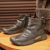 Men's Black Non-Slip Velvet Martin Boots - Wear-Resistant, Comfortable, and Stylish for Autumn/Winter
