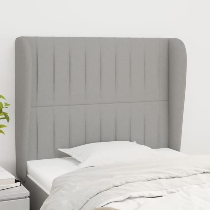 VidaXL Headboard with Ears Light Grey 83x23x118-128 Cm Fabric3118168