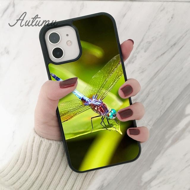 Dragonfly Animal Phone Case for iPhone 17 Air 15 16 16e 11 12 13 14 Pro Max Plus Cover coque Fundas Shell