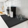 2-in-1 Silicone Coffee Bar Mat - Non-Slip Counter Protector for Espresso Machine (23.6x15.7in), Dishwasher Safe