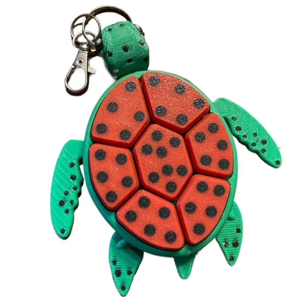 Mechanical Key Turtle Fidget Clickers Keychain Clickers Sensory Key Ring Toy  Kids Gifts