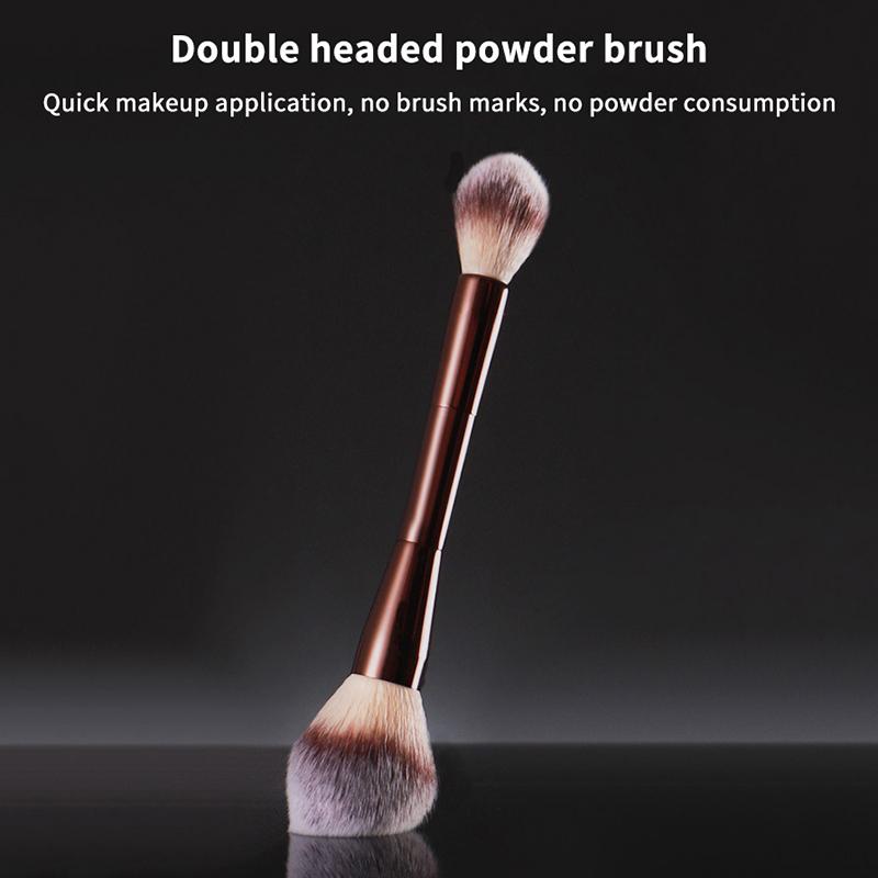 1Pcs Double Round Head Powder Brush Makeup Brush Soft And Skin-Friendly Fiber Hair  Design Face Brush