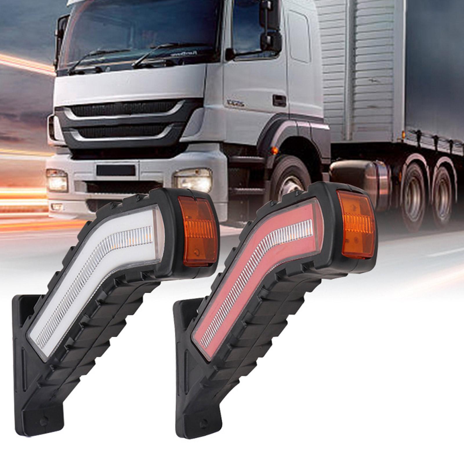 

Задний фонарь для грузовика, светодиодный светильник, боковой фонарь, трехцветный указатель поворота, поясной светильник для прицепа, 12-24 В, универсальный широкий диапазон давления One Size чёрный