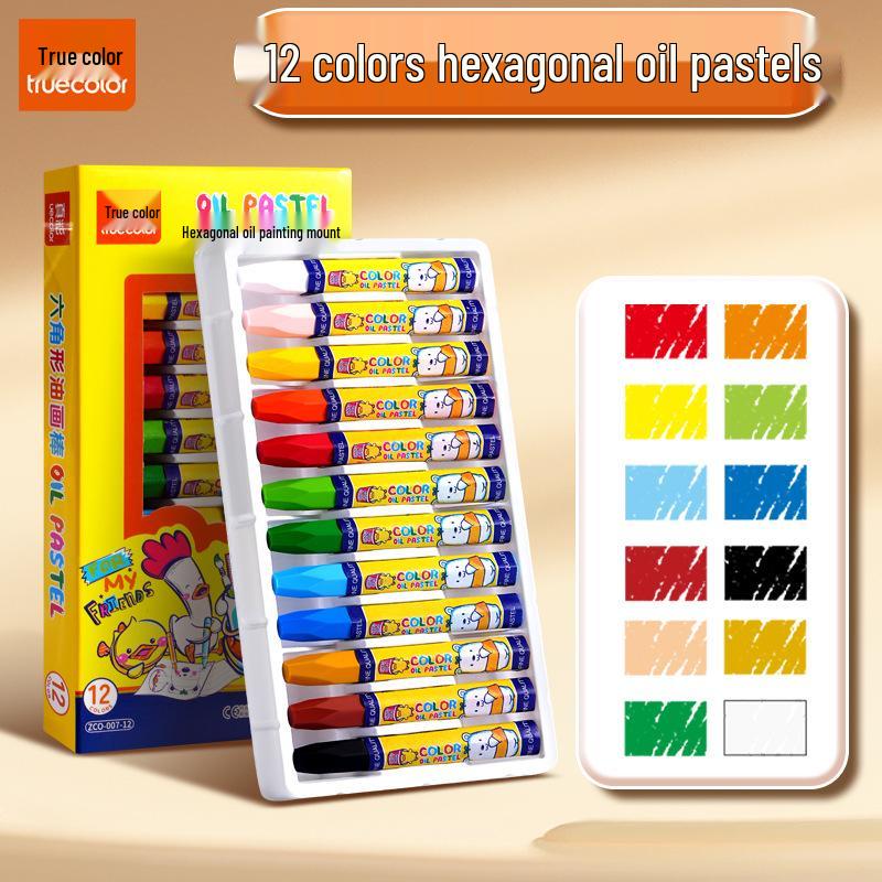 Oil Pastels for Kids - Mess-Free, Non-Stick Crayons, Safe for Children, 24, 36, and 48 Color Sets Available