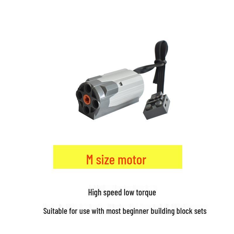 Remote Control High-Speed Motor & Battery Box for Lego Bricks with Black, Red, and Light Modifications
