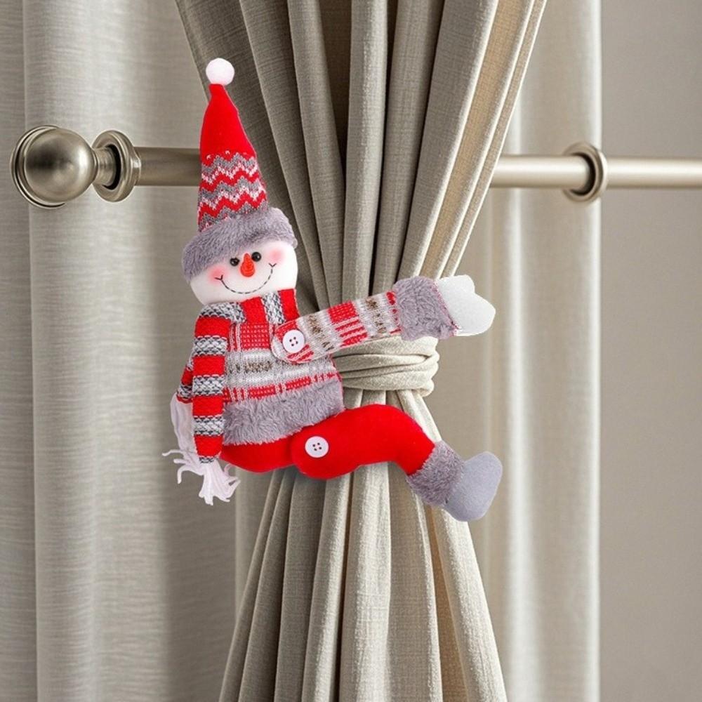 Plush Window Curtain Buckles Magic Tape Curtain Strap New Christmas Curtain Tieback  Home Decor