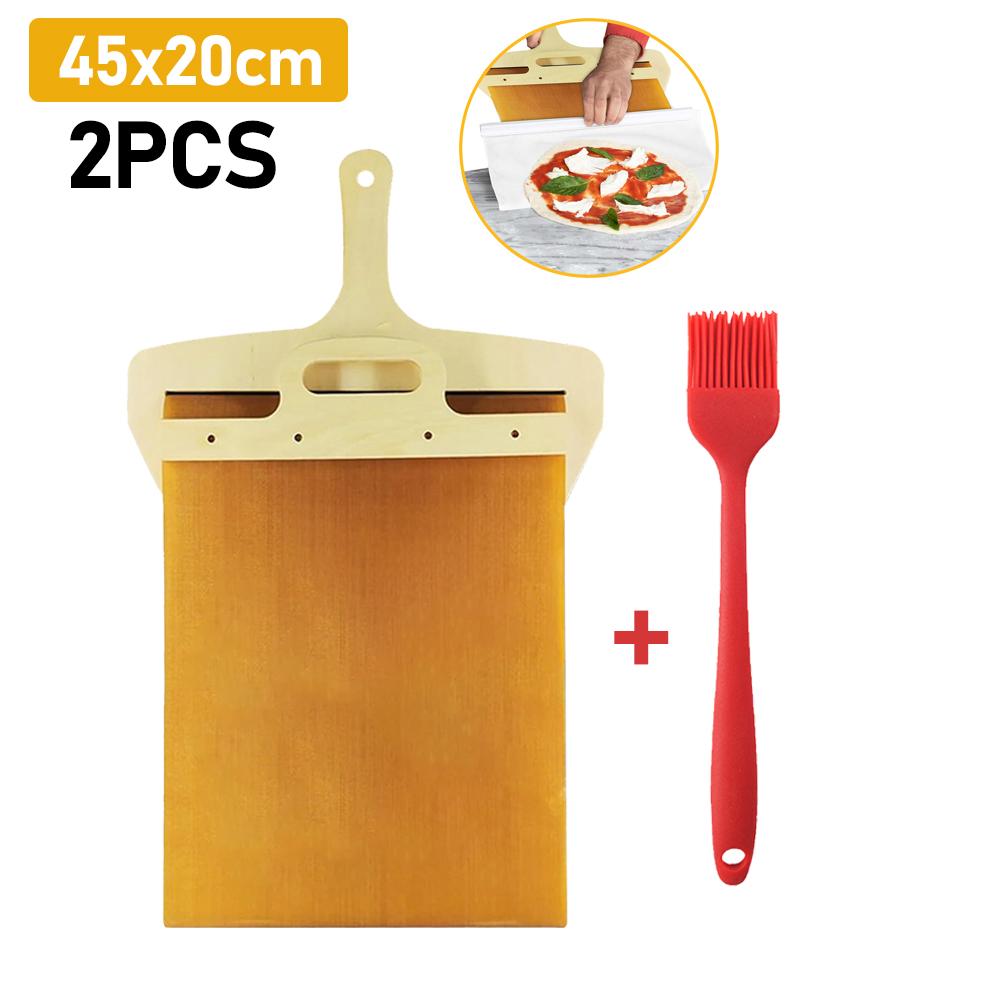 Sliding Pizza Peel Pala Pizza Scorrevole Pizza Transfer Shovel Non-Stick Pizza Peel Shovel with Handle Baking Supplies 45/55cm