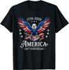 Bald Eagle 250th Anniversary America 1776-2026 Patriotic T-Shirt