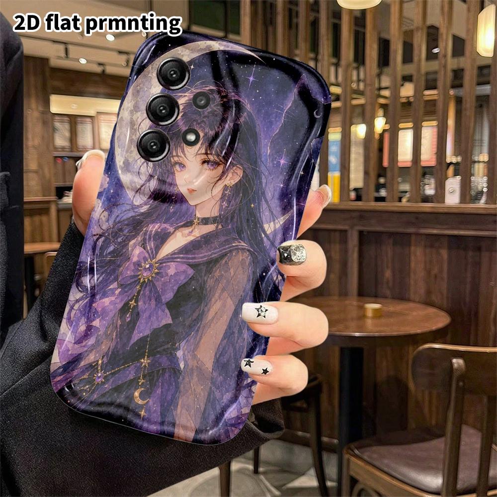 Phone Case: 2D Flat Samsung Galaxy A34 A35 M05 M06 S20 S22 S21 FE Plus 5G Protective Case, Dark Girl, Christmas and Halloween Gift