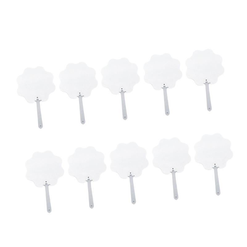  10 Count Handheld Fan with Sublimations Blank for DIY Projects for Weddings and Event