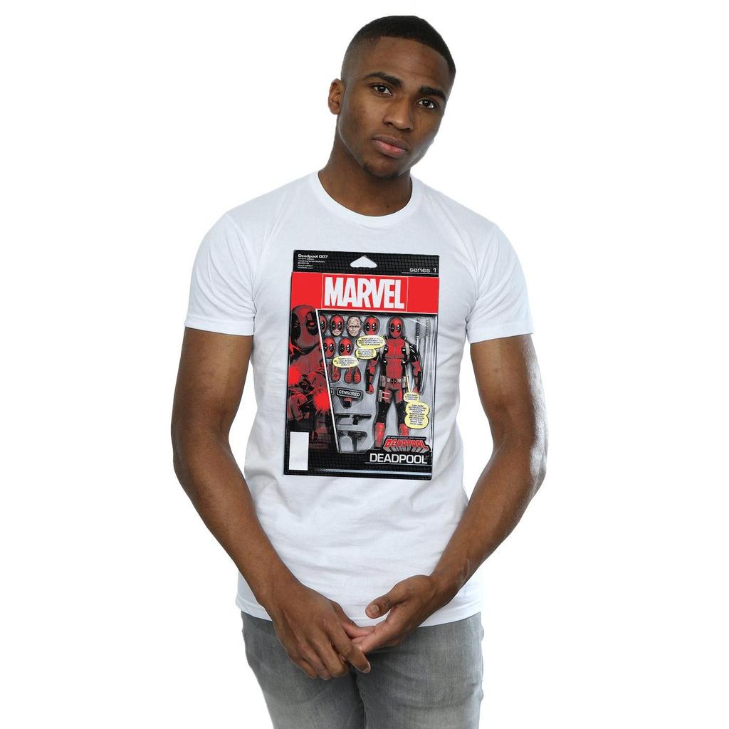 Marvel Mens Deadpool Action Figure T-Shirt