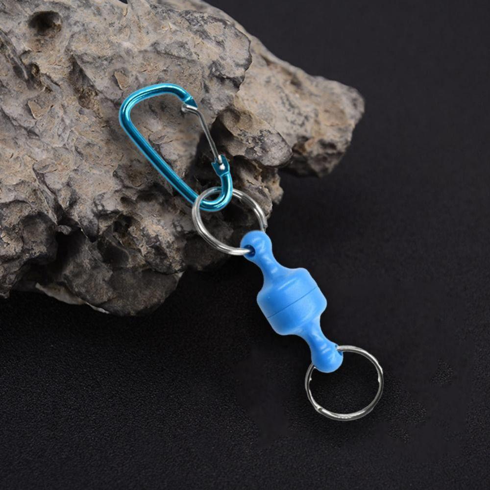 Quick Release Fishing Magnetic Buckle Magnetic Keychain Carabiner Retractor  Attached Nippers