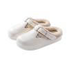 Women Wear Fashionable Thick-soled Cotton Shoes with Belt Buckles and Fleece for Warmth On The Outside