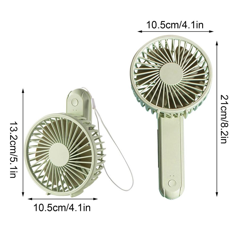 

Mini Handheld Fan USB Rechargeable Multi-Mode Handheld Fan Strong Wind Desk Fans Foldable And Portable For Travel Offices Home зелений