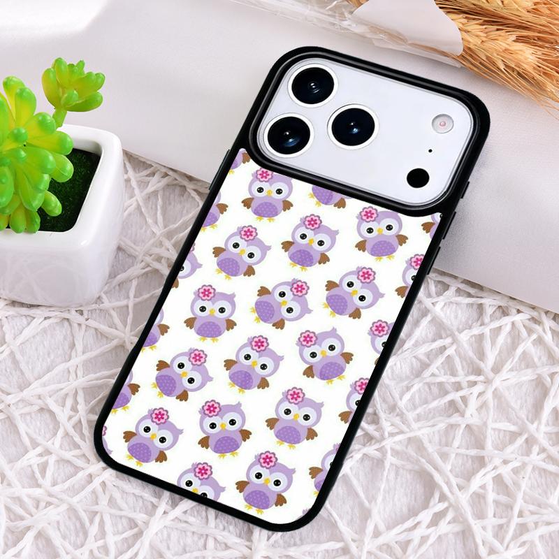 Owl Cute Lovers Kawaii Cartoon Shockproof Phone Case for iPhone 17 Air 16e 15 11 12 14 13 Pro Max Cover Coque