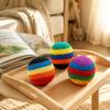 Handmade Crochet Hacky Sack Set 3pc Durable Soft Fabric Juggling Balls for Indoor Outdoor Use