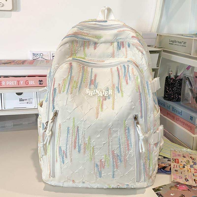 Schulranzen für Kinder Grundschüler Mädchen Junior High School Schüler College-Studenten Buchstaben-Rucksack