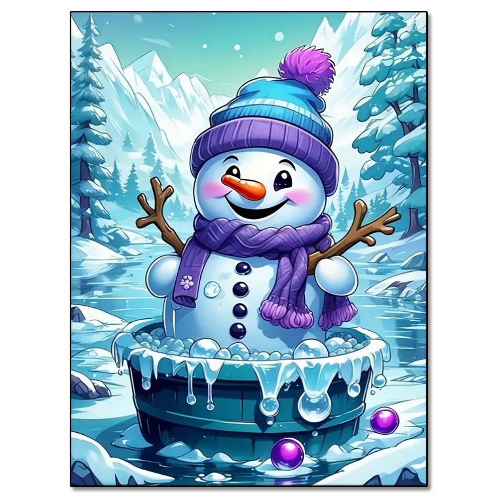 Snowman Diamond Painting Winter Snow Scenery Diamond Mosaic Embroidery Full Square/Round 2024 New Series DIY Home