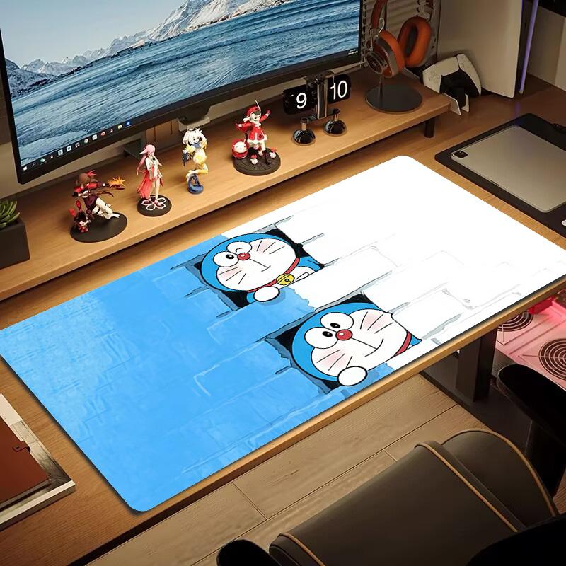 Doraemon3 Print Cushion Non-slip Laptop Tablet Big Mousepad XXL Mat Mini PC Playmat With Lock edge