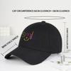 Colorful "Smile" Print Baseball Cap Adjustable Unisex Cotton Casual Funny Sun Hat