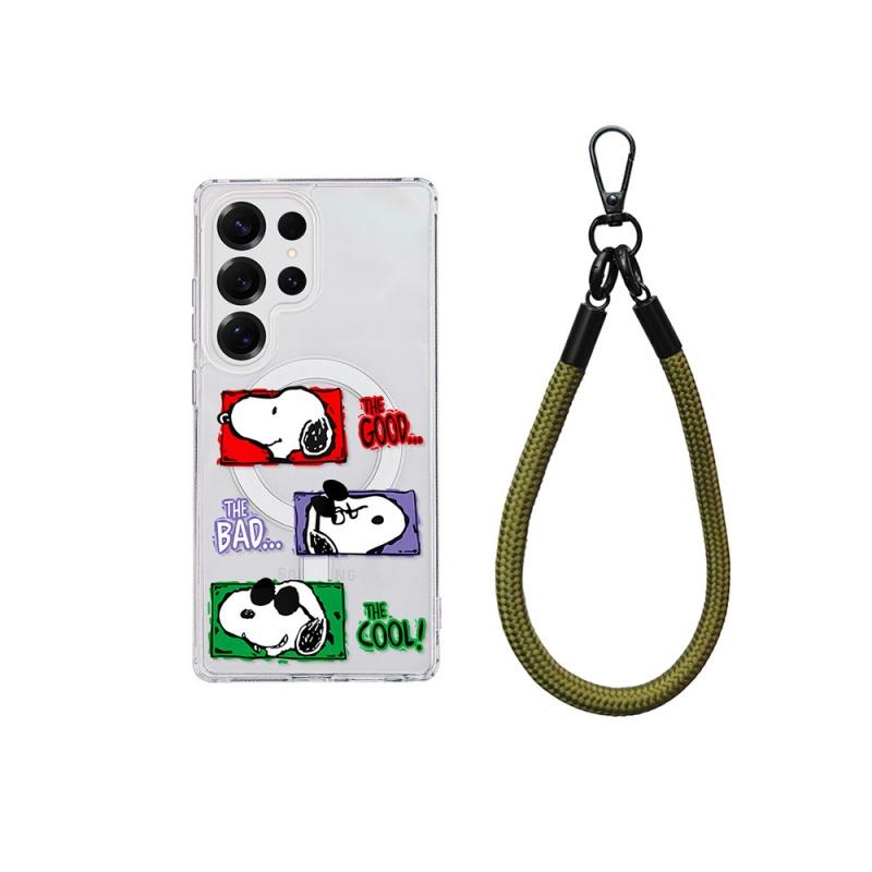 Funny Cartoon Cute Snoopy Magnetic Magsafe Wireless Charge Phone Case For Samsung S23 S24 S25 S26 Ultra Plus A55 A16 A15 Cover