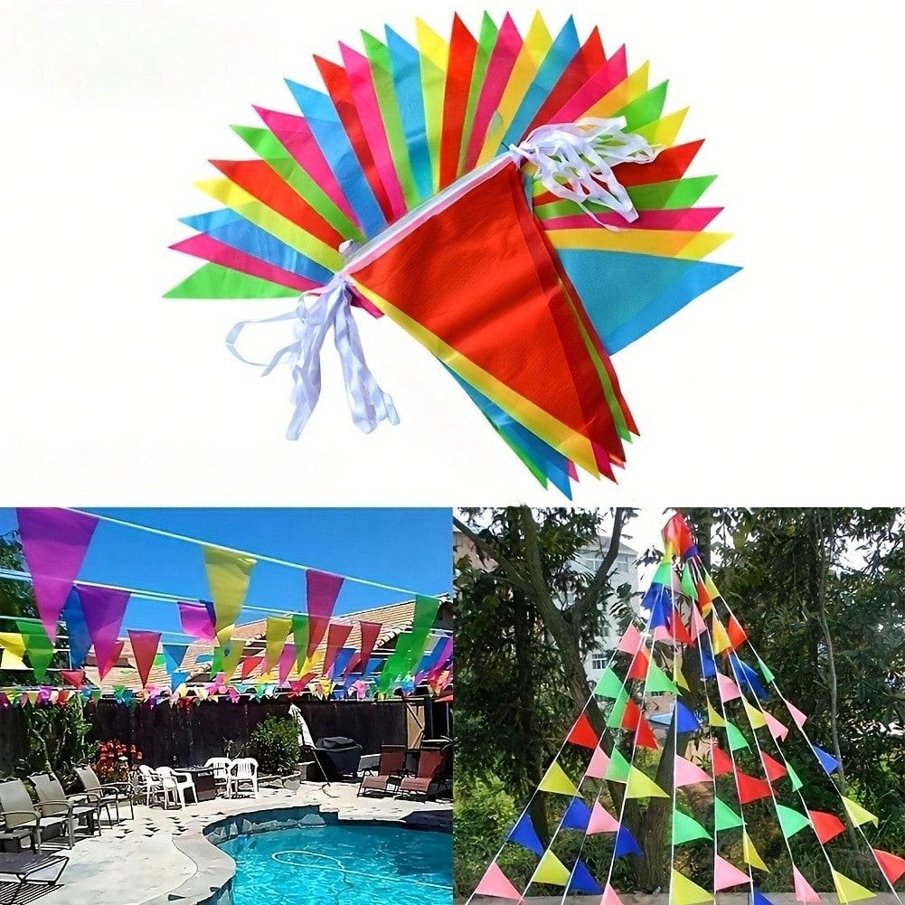 Colorful Pennants Banner Flag Bulk Multicolor Banners Carnival Decorations Grand Opening Decorations Triangle Flag for Party