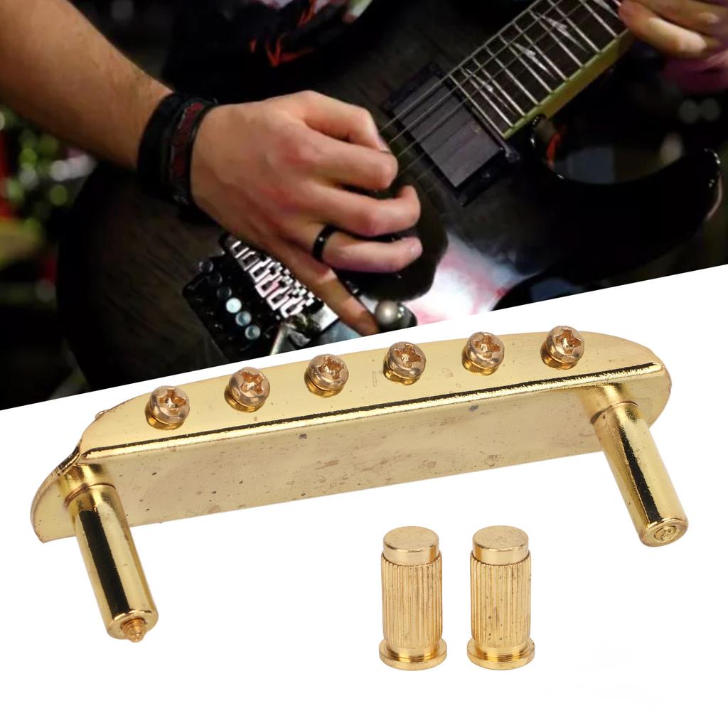 Electric Guitar Bridge 6 String Tailpiece Metal Instrument Accessory for