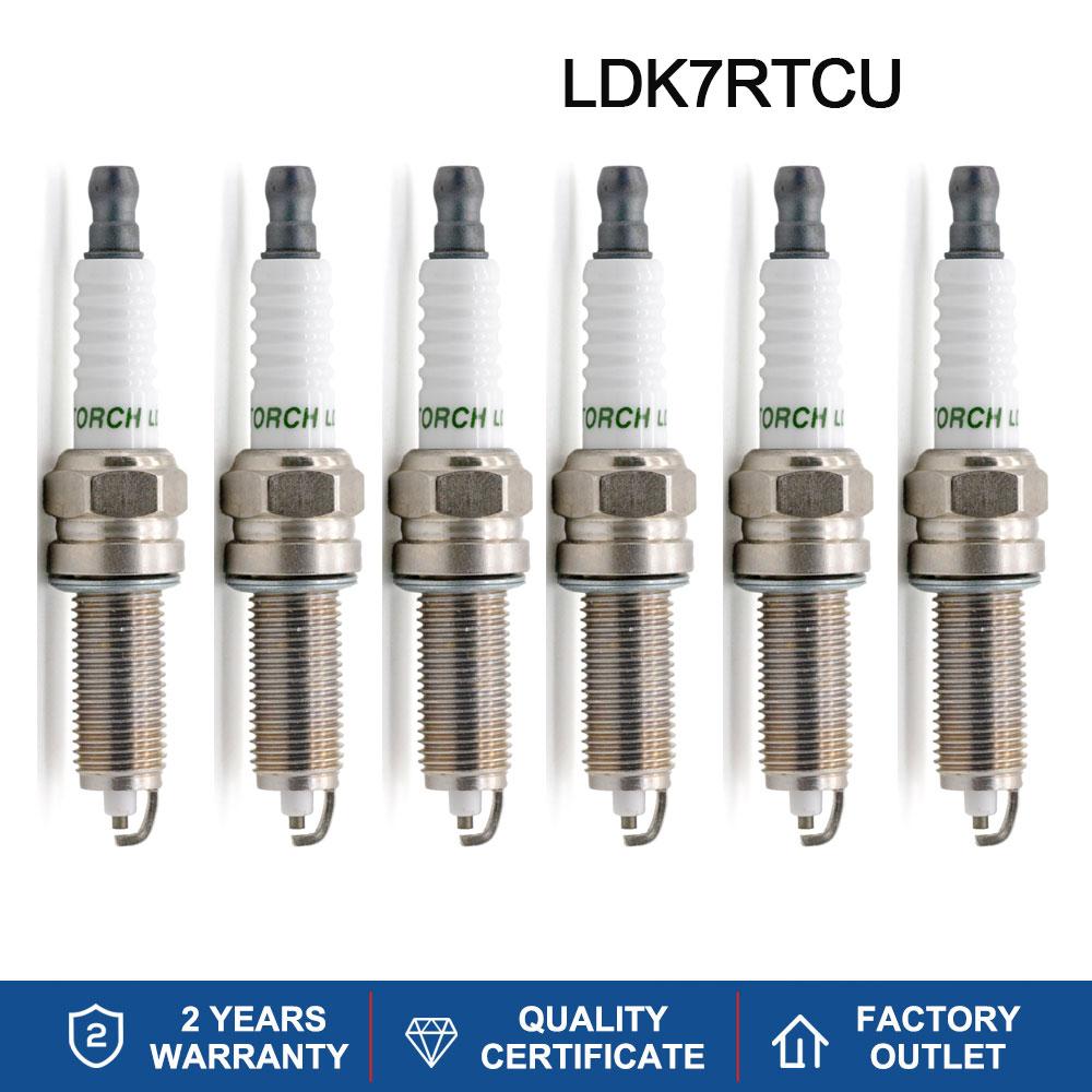 2-8PCS Spark Plugs TORCH LDK7RTCU with U-shaped Groove Replace for Candles 1643/LKR7E 90724/LKR7D-DE 5847/LKR7B-9 BERU Z308