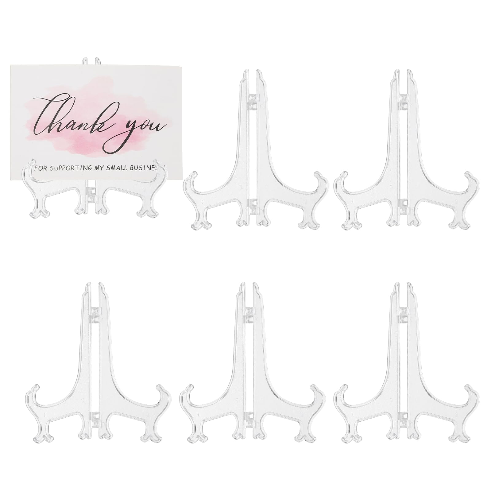 

PATIKIL Acrylic Plate Stands for Pack of Acrylic Easel Display Foldable Clear Easel Plate Holders for Photo Photo Home Clear 8-inch Display, 6,