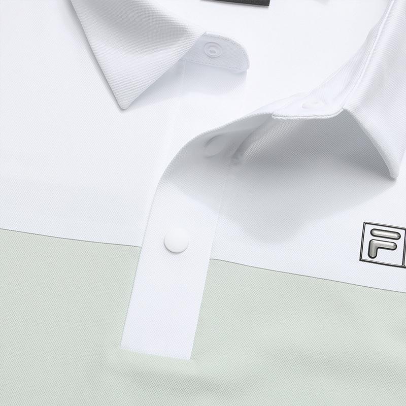 FILA Golf Series Fashion Simple Classic Basic Sports Casual Comfortable Cool Touch Knitted Short Sleeve Polo Shirt Men tops A11M625120FGY