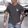 Cartoon Duck Fashion Harajuku Style Pure Cotton Printed Men's Round Neck Short Sleeved T-shirt