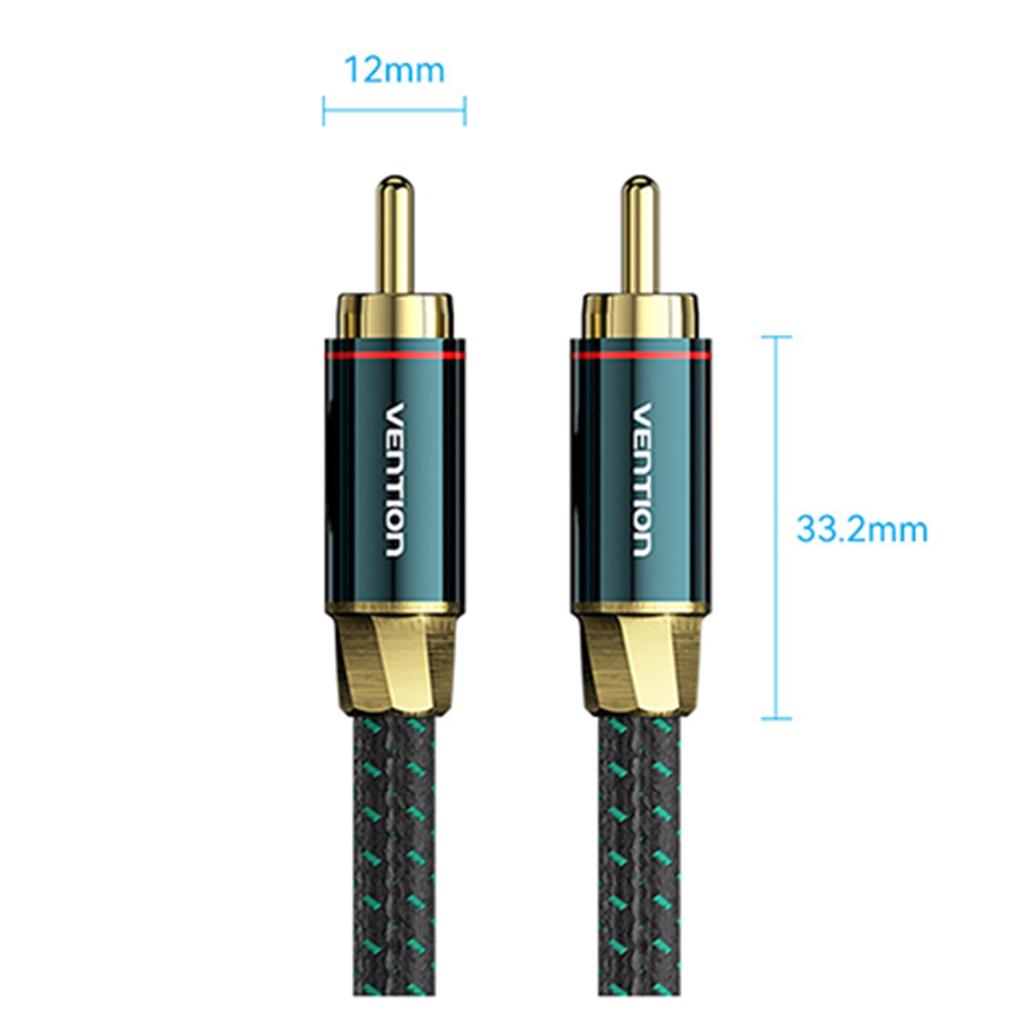 Cinch Stecker auf Stecker Koaxial Audiokabel 2m [VENTION]