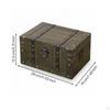 Vintage Wooden Chest Distressed Gray Decorative Storage AntiqueInfluenced Hardware S