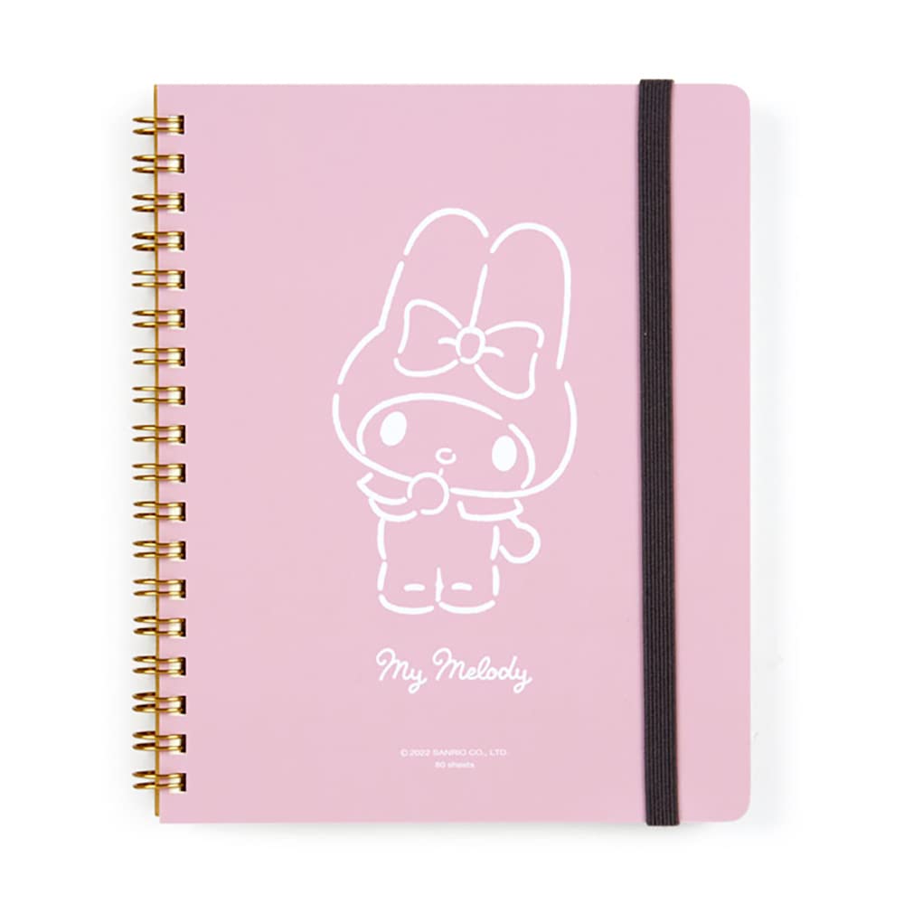 Sanrio My Melody Ring Calm Color Stationery 14 x x 502863 Notebook, Series, Character, 1.5 18.2 cm,
