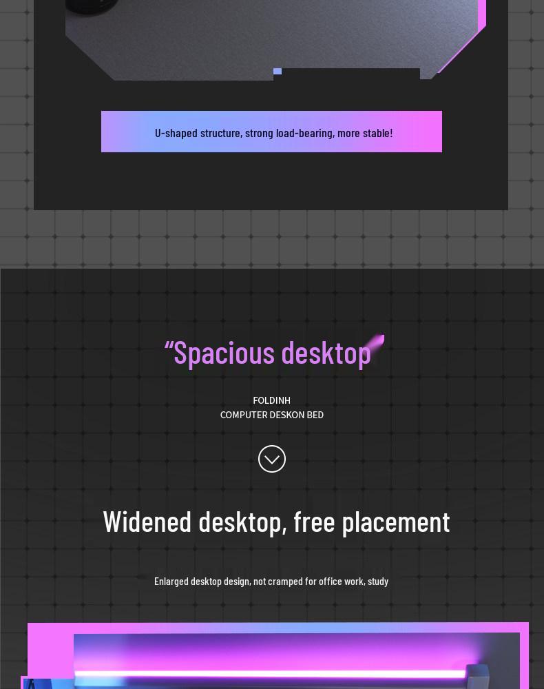 Compact Foldable Bedside Laptop Desk for Dorms - E-Sports Style Carbon Fiber Study Table