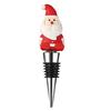 Stainless Steel Wine Stoppers Christmas Bottle Stopper, Reusable Cork, Decorative PVC Cartoon Toppers Design, Airtight Sealing Plugs for Freshness