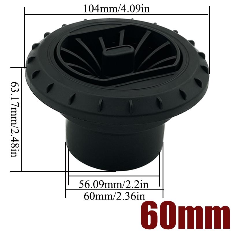60mm 75mm 90mm Warm Air Vent Outlet Rotatable Air Diesel Heater Air Conditioner For Car Truck VAN Camper Pipe Outlet Connector