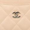 CHANEL  diamond pattern  grain embossed cowhide  card holder  female style  beige