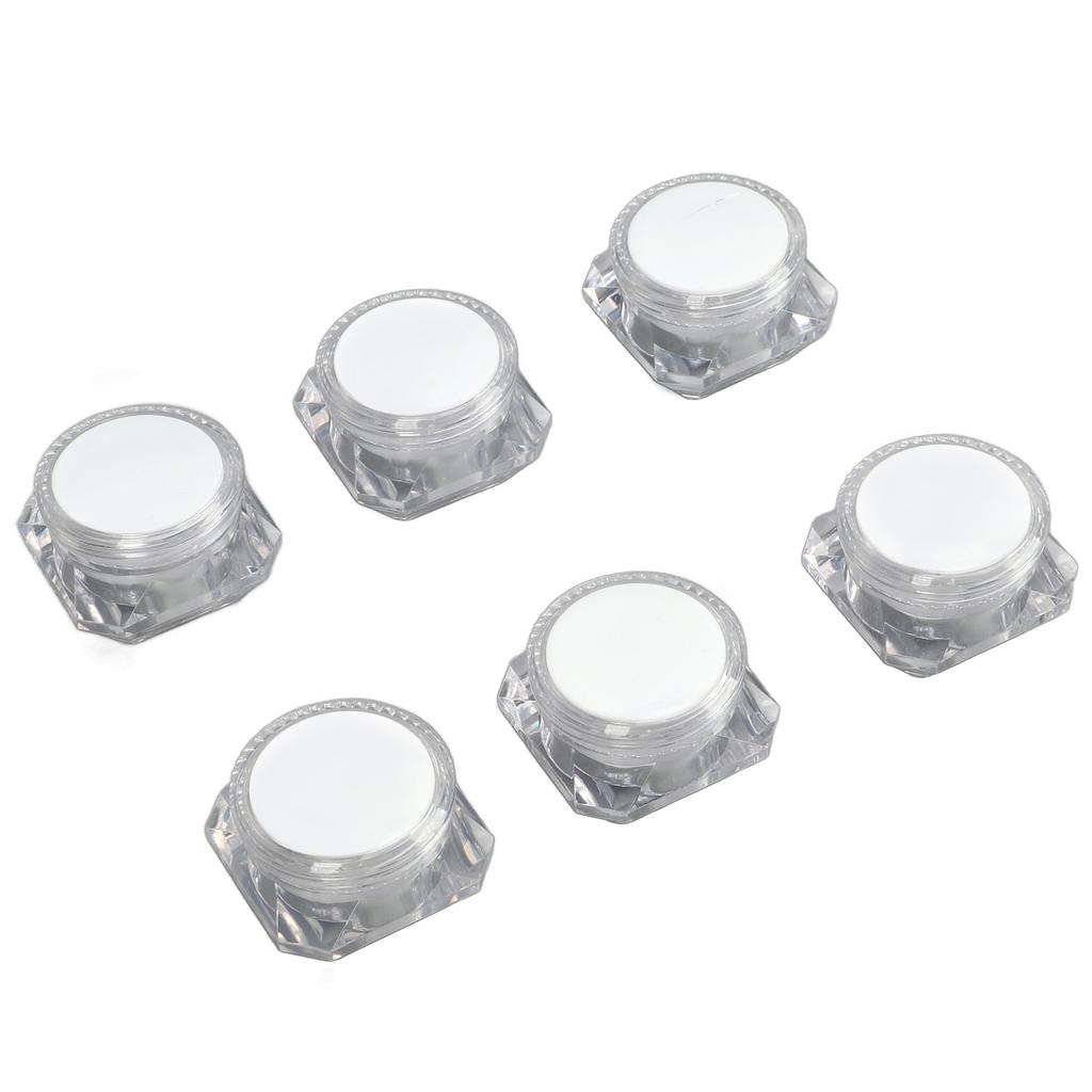 6 Stück Diamantförmige Leere Plastikdosen Tiegel Auslaufsicher Wiederverwendbar Reise Kosmetikbehälter für Camping Wandern