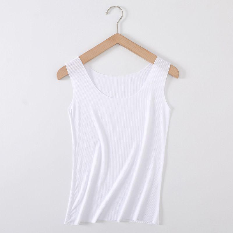 Women's Soft Seamless Ribbed Racer Back Stretch Tank Top For Yoga And Layering