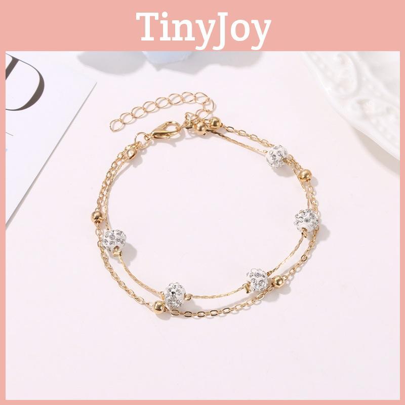 Bracelet Ankle Simple Women Overgild Color Anklet Foot Jewellery Stone Chain