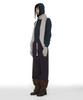 PARTIMENTO WOMEN Cutout Warmer Knit Hoodie_Dark Teal