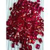 500 Ct (90 Pcs) Certified Natural Mozambique Red Ruby Emerald Cut Gemstone