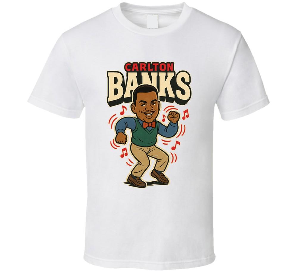 Carlton Banks The Fresh Prince Of Bel-air Caricature Retro Look Fan T Shirt Mens Womens Tees Top 2XL