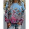Květinová mikina s kapucí Dámská móda Mikiny s kapucí Květina 3D tisk Mikina s kulatým výstřihem Dlouhý rukáv Elegantní Harajuku Sweats Gym Teplákové oblečení